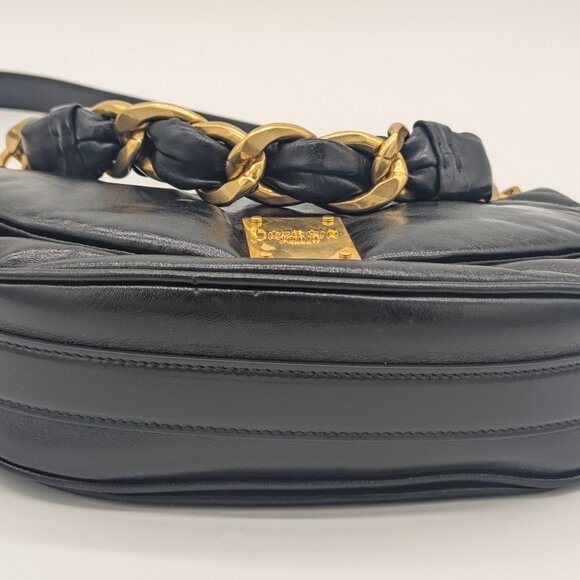 Balmain 1945 Crinkled leather Half Moon Hobo - Picture 8 of 13